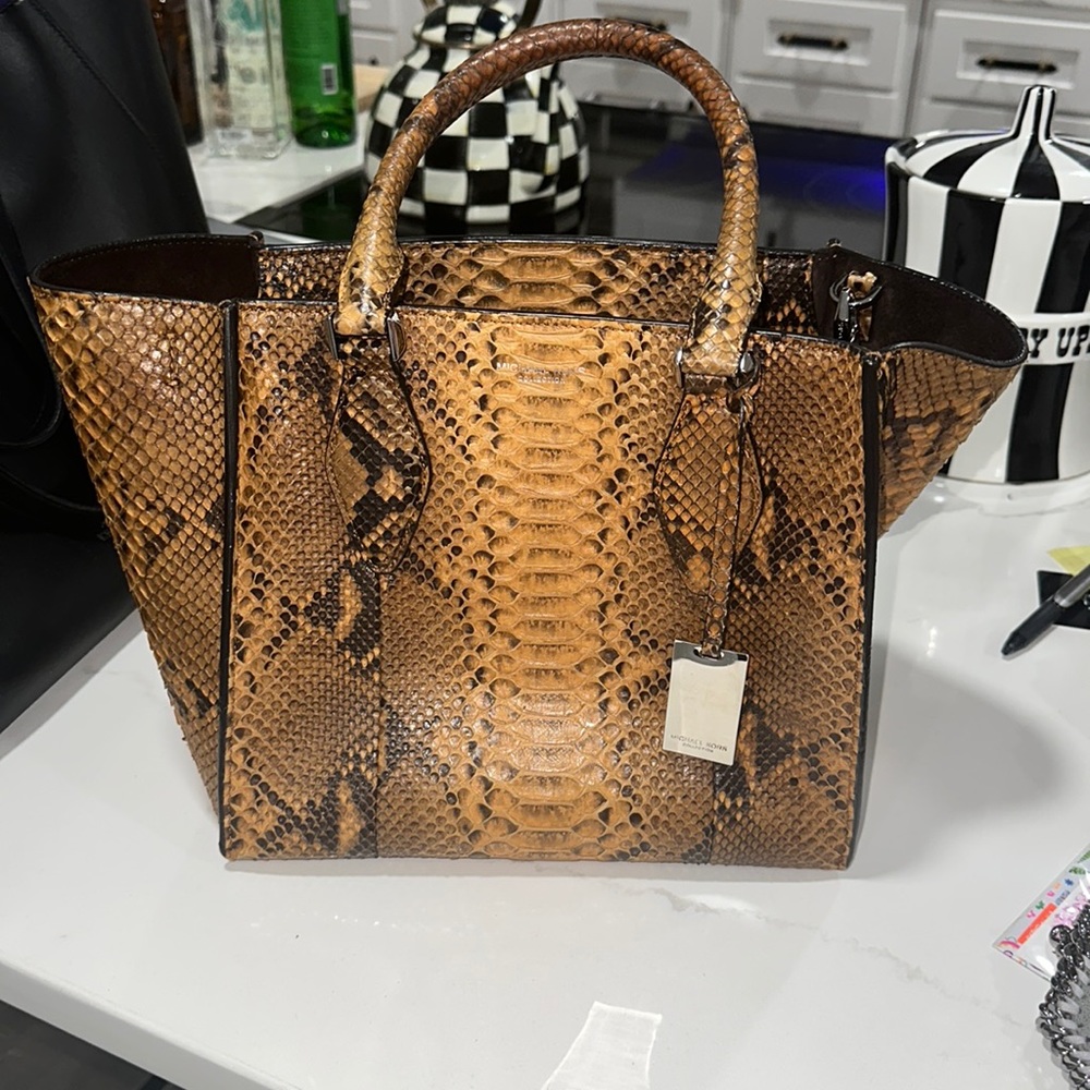 Michael Kors Collection Medium Gracie Python Tote $1995